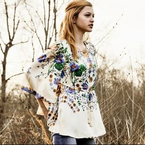 Satin Boho Style Blouse